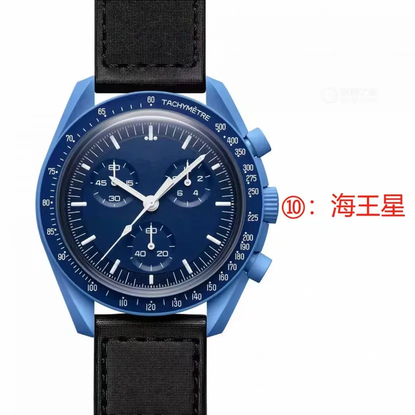 

Роскошные часы с 6 ручками и маркером, планетарные кварцевые часы Speedmaster высокого качества, керамические часы Venus Mercury