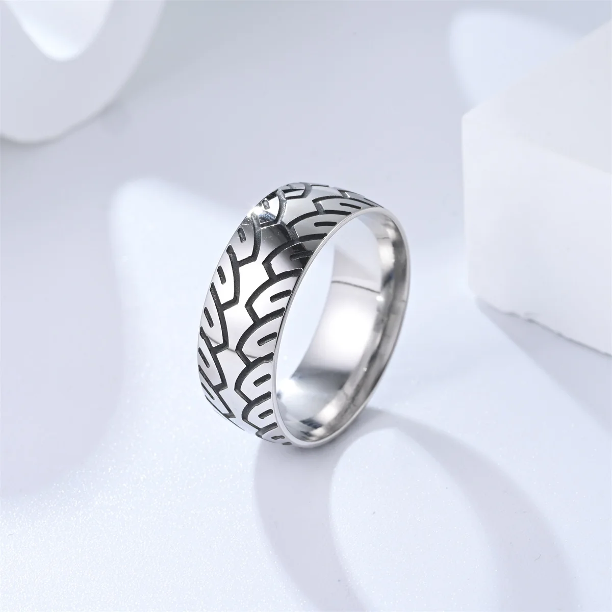 51JEWELRY 8 мм кольца из нержавеющей стали для мужчин и женщин подарок на день