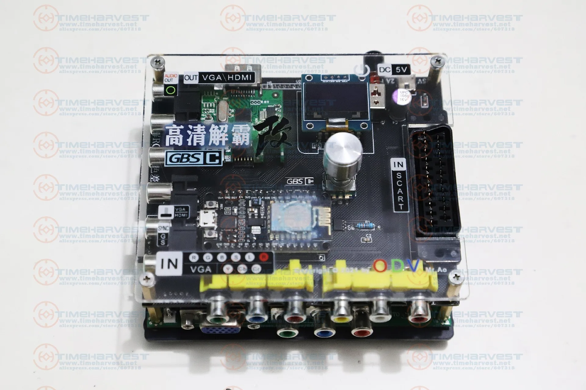 GBSC Converter Retro Video Game Signal Converter Board GBSC Controller Screen Adjustment Rgbhv to SCART HDMI-compatible Upscaler