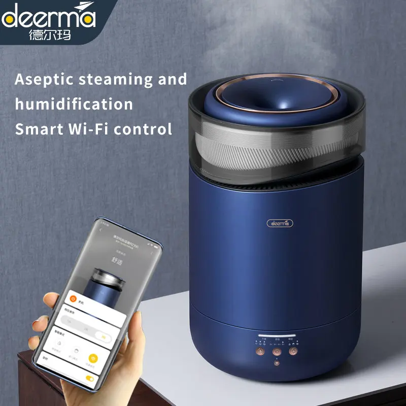 

Deerma Distilled Pure Air Humidifier Home Hot Mist Humidifier High-temperature Sterilization 680ml/h Mist Volume Support Mijia