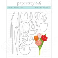 arrival 2022 newest into the blooms tulips dies diy scrapbooking cut die paper craft coloring decor knife mould