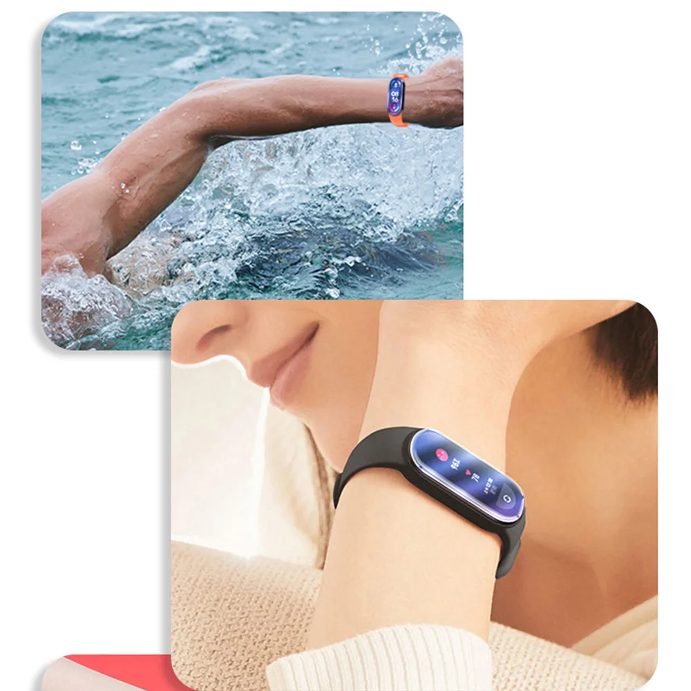 Стеклянная пленка для браслета Mi band 8 7 6 5 4 защита экрана аксессуары смарт-часов