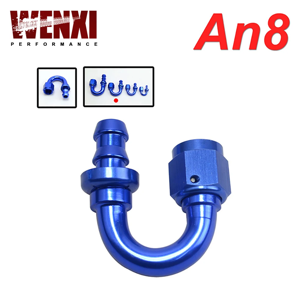 AN8 8AN 180-градусный адаптер для фитинга без гнезда с замком WX-SL2018-08-011