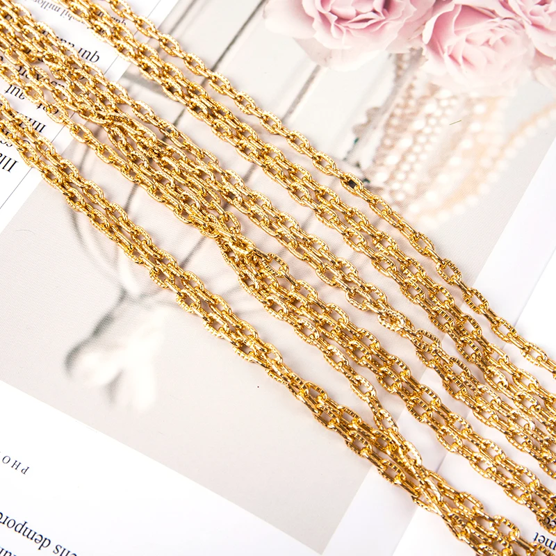 

5M Aluminum Gold Link Chain For DIY Making Bag Parts Accessories