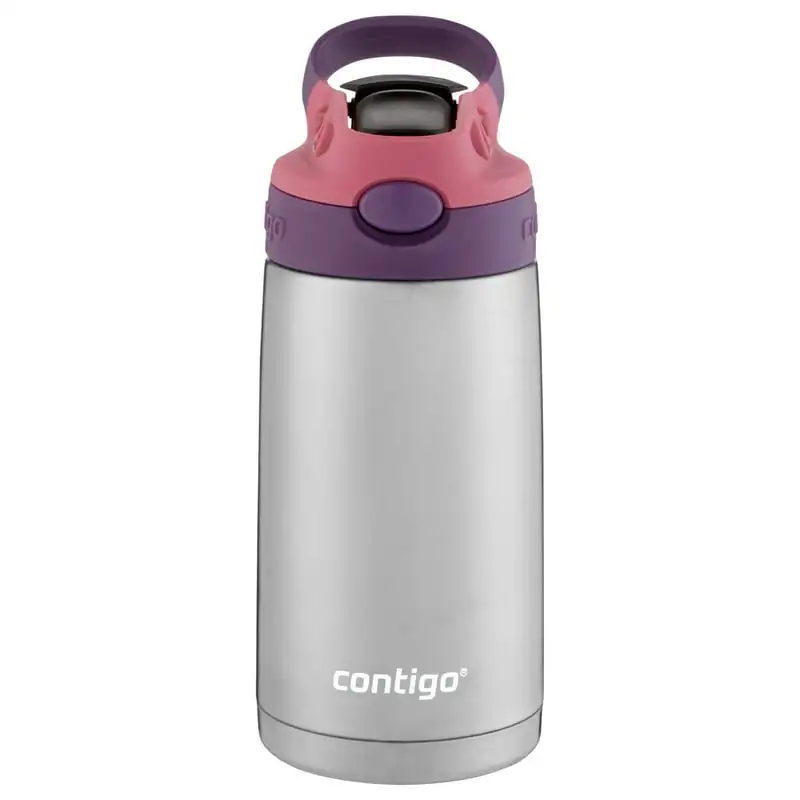 

Stainless Steel Water Bottle with Redesigned AUTOSPOUT Straw Lid Eggplant and , 13 fl oz.