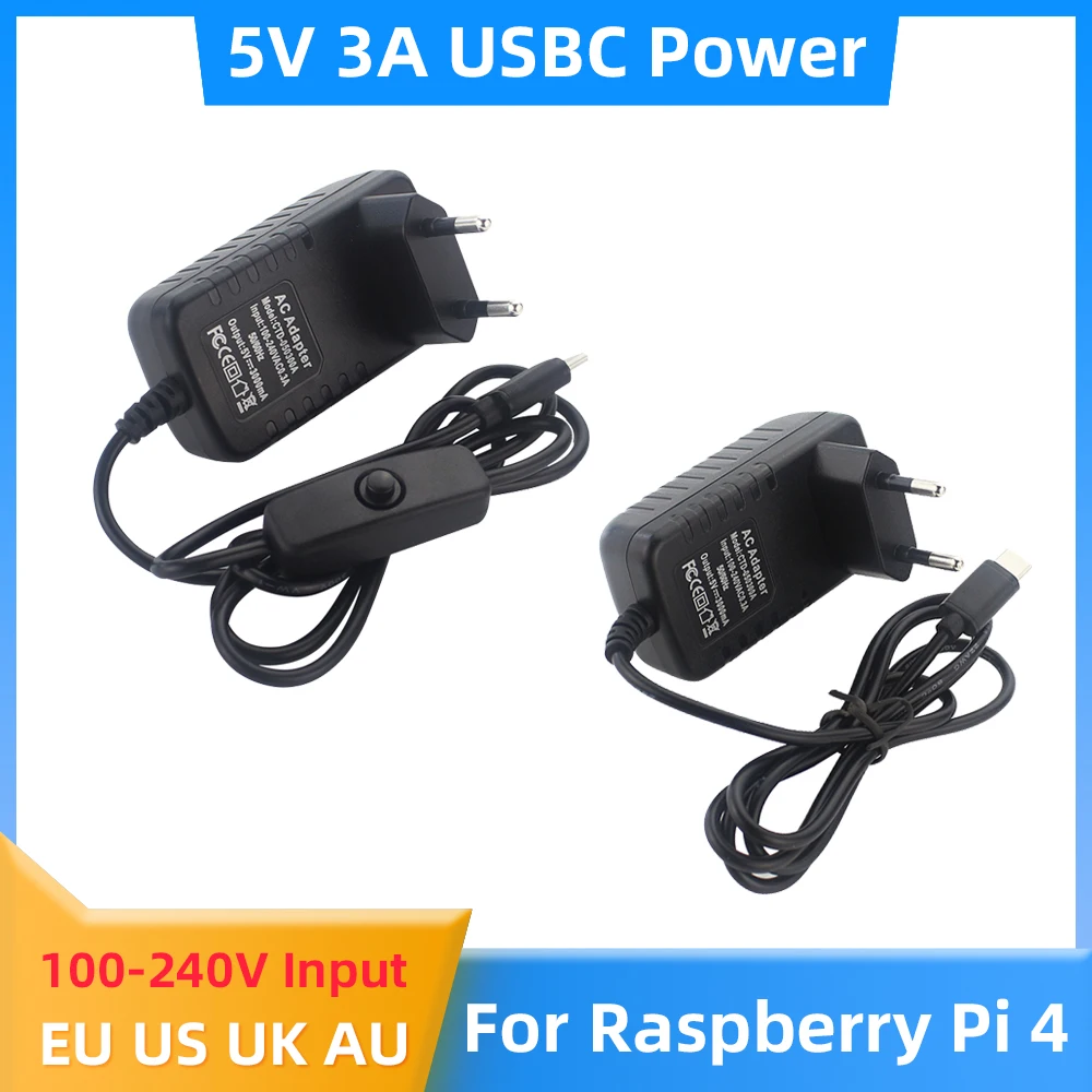 Eu Us Uk Au Plug Power Adapter For Orange Pi 3 4 Lts Pi 4b