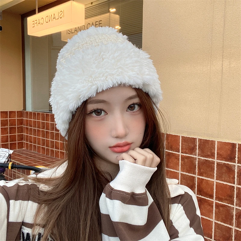 Та же модель что и онлайн-шляпа Celebri Furry Fisherman Hat женская осенне-зимняя корейская