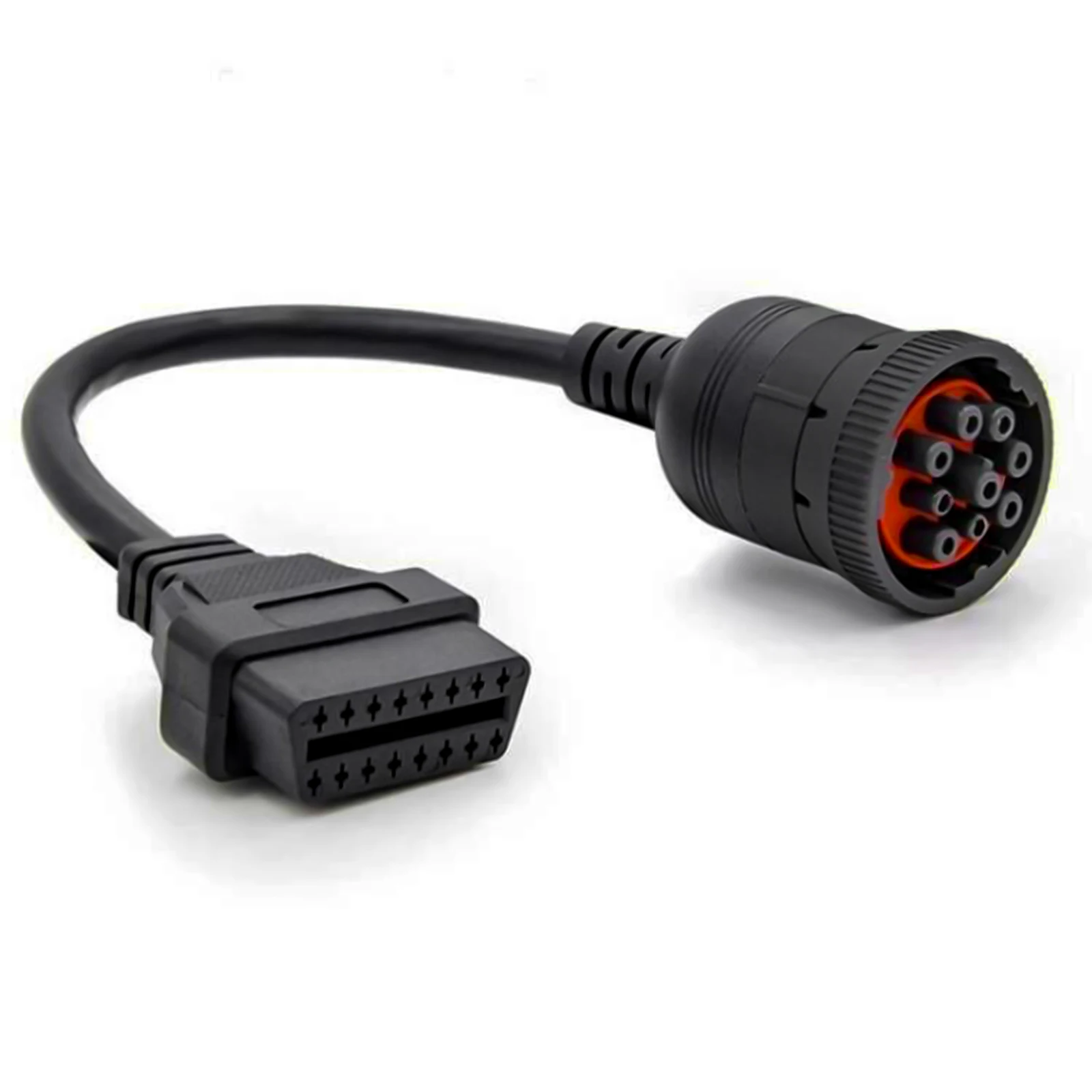 

J1939 OBD-кабель 9-контактный на 16-контактный сверхмощный диагностический адаптер OBD2 для Cummins 0,3 м J1939 Разъем преобразователя OBDII