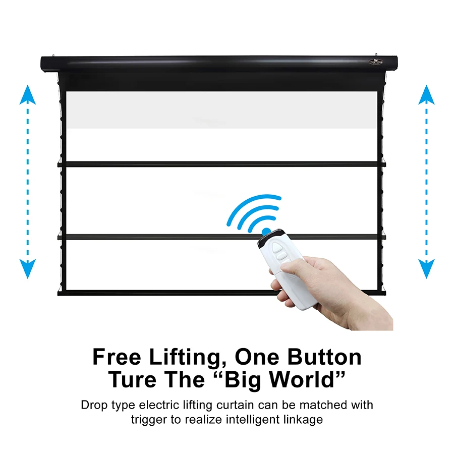 VIVIDSTORM 120 дюймов Slimline Электрический язычок натягиваемый вытягивающийся белый