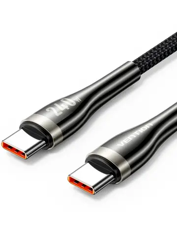 Кабель Vention 240 Вт USB C — Type C PD3.1 для быстрой зарядки для iPhone 17 15 16 Pro Macbook Samsung Ноутбук Supercharge Кабель USB Type C
