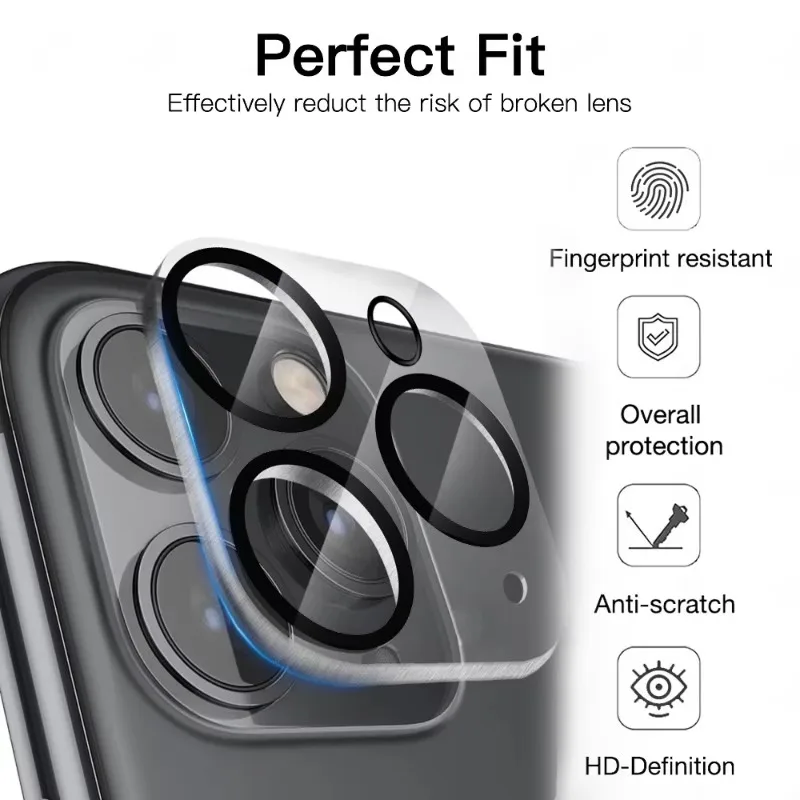 Tempered Glass for IPhone 16/16 Plus/16 Pro/16 Pro Max Screen Protectors Camera Lens Anti-scratch Protective Films for IPhone16