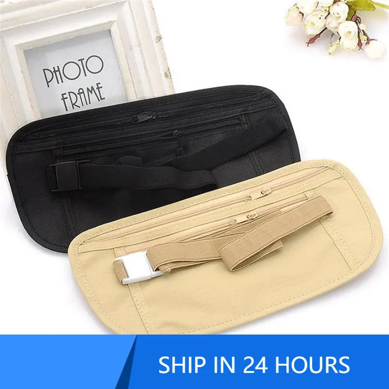 New 1PC Invisible Travel Waist Packs Waist Pouch for Passport Money Belt Bag Hidden Security Wallet Casual Bag For Men Women 40#