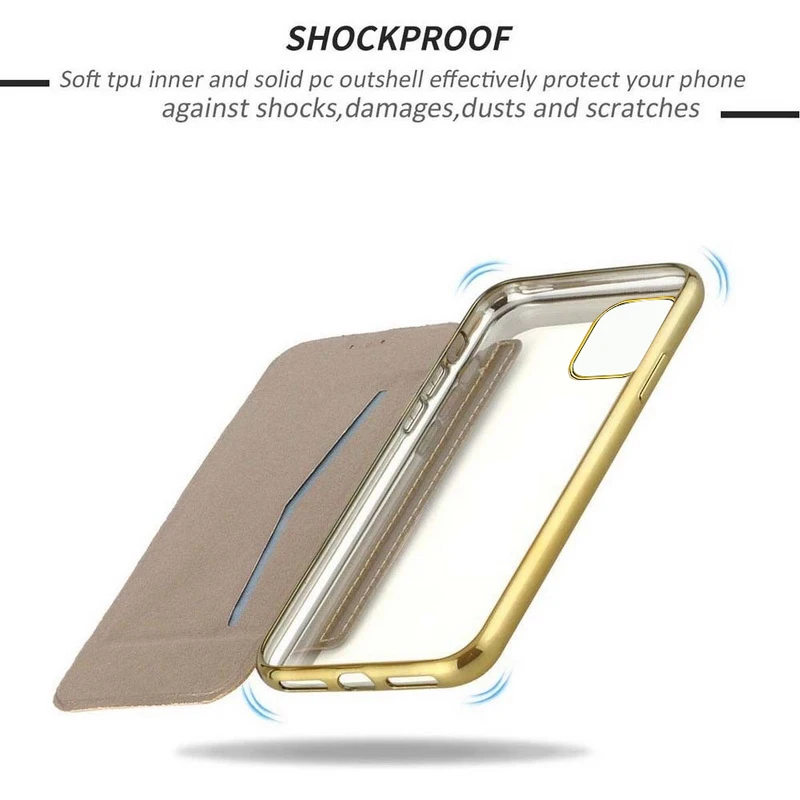 Luxury Wallet Flip Phone Case for IPhone 14 13 12 11 Pro MAX Leather X XR XS Max 6 6S 7 8 Plus Shockproof Clear Back Cover Shell