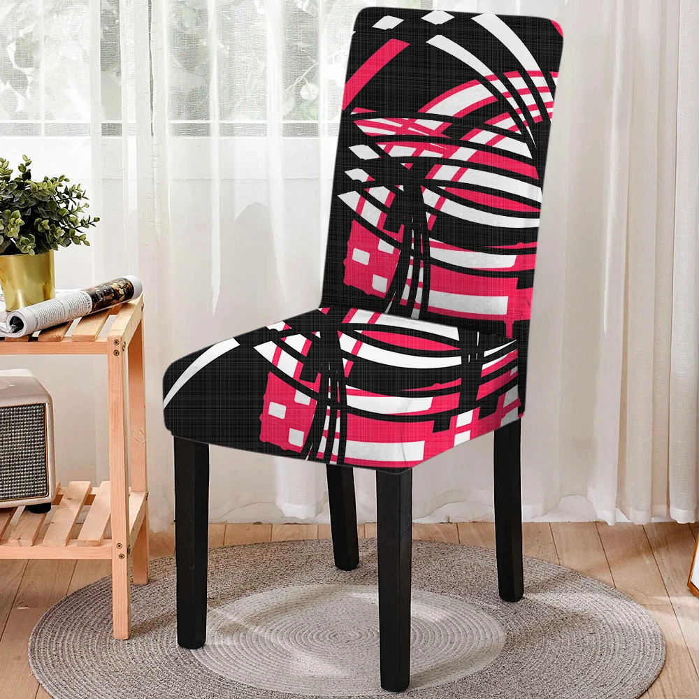 

Red Series Flower Pattern Elastic Anti-fouling Chair Covers Removable Spandex Dining Chair Protector Home Decor Accessories