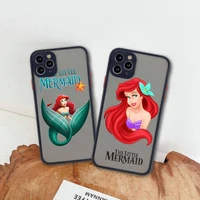 the little mermaid ariel phone case for iphone 13 12 11 pro max mini xs 8 7 plus x se 2020 xr matte transparent cover
