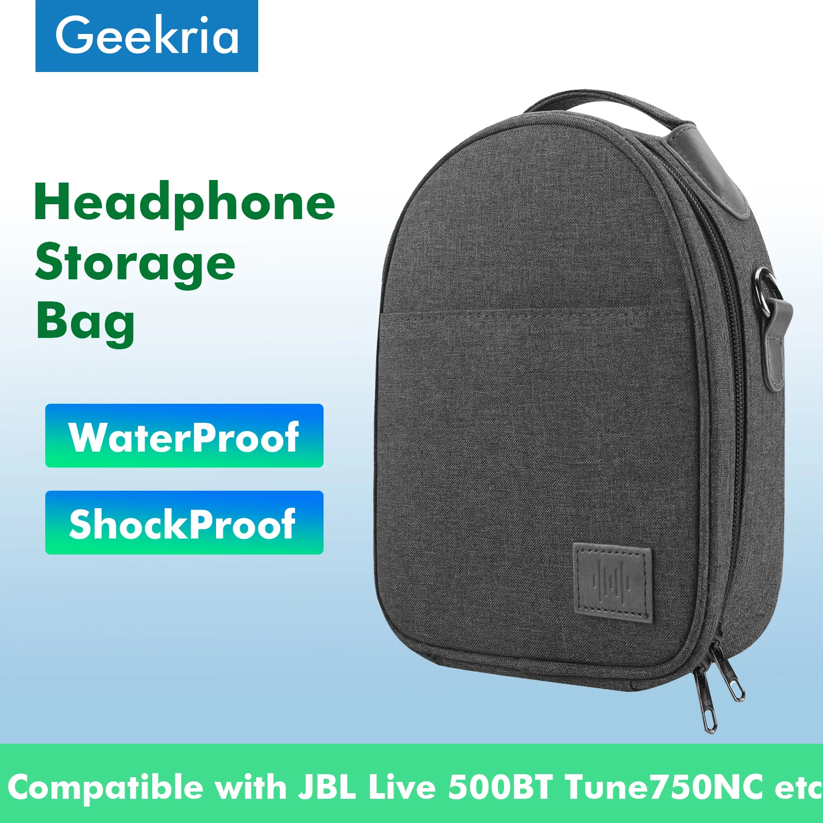 

Geekria Headphones Case For JBL Live 500BT E55BT Tune750NC Hard Portable Bluetooth Earphones Headset Bag For Accessories Storage