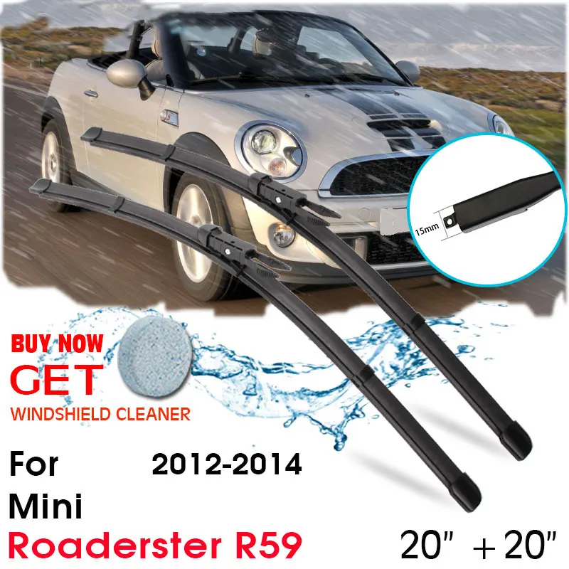 Автомобильное лезвие лобовое стекло резиновая силиконовая заправка стеклоочистителя для Mini Roaderster R59 2012-2014 LHD/RHD 20 