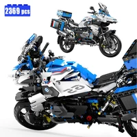 new 15 motorcycle r1250 gs building blocks model moc city sports car technical bricks assembling diy toys for boys gift set