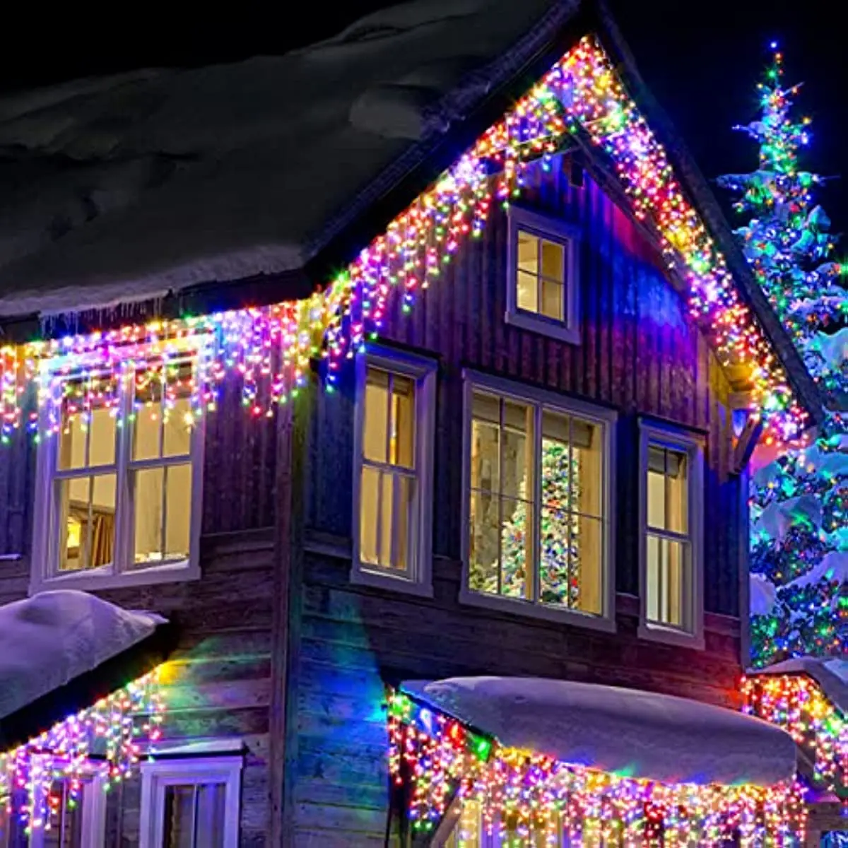 

Christmas Lights Outdoor 4m 20m Led Icicle String Lights 8 Modes Street Garland On The House For New Year Christmas Decoration