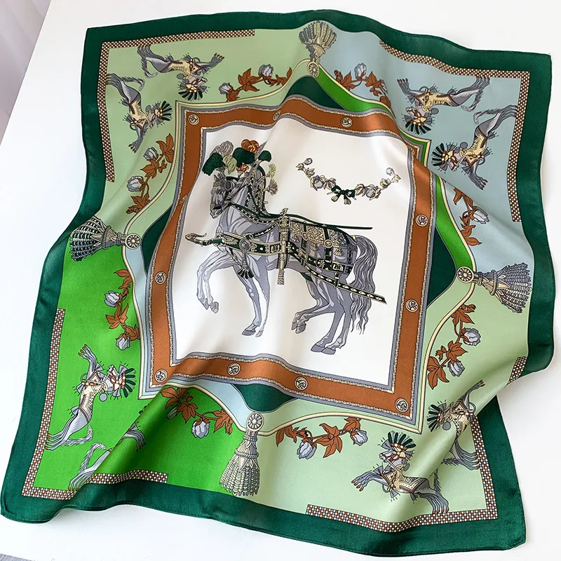 

100% натуральный шелк квадратные шарфы женская Бандана Платок 2022 шейный платок модный шарф шали Пашмина женский хиджаб