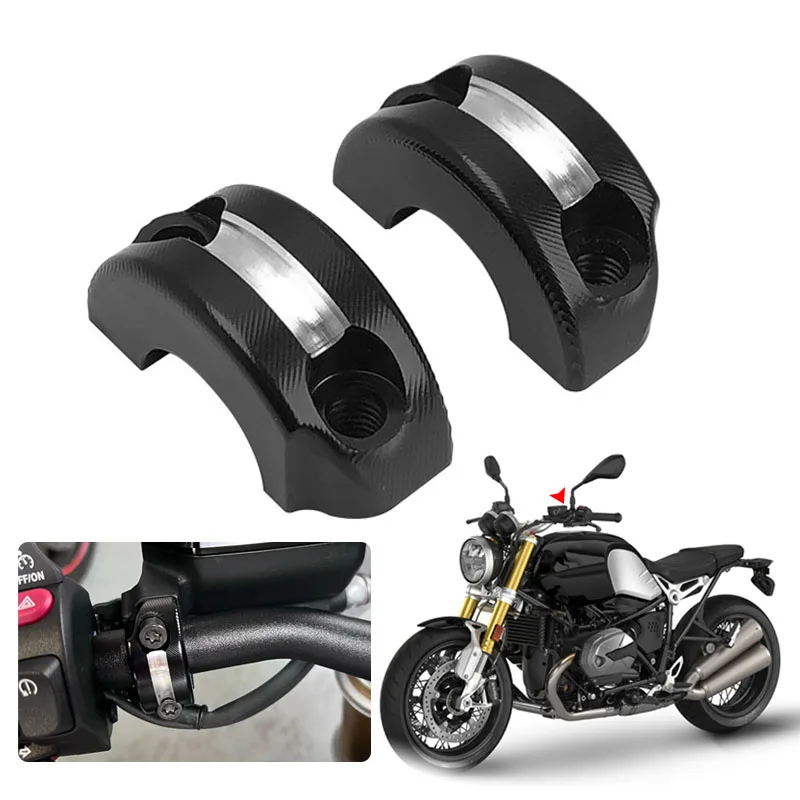

Для BMW RNINET R Nine T Rnine T 2013-2022 2019 2020 2021, алюминиевый держатель на руль, зеркало заднего вида, зажим на руль, крышка
