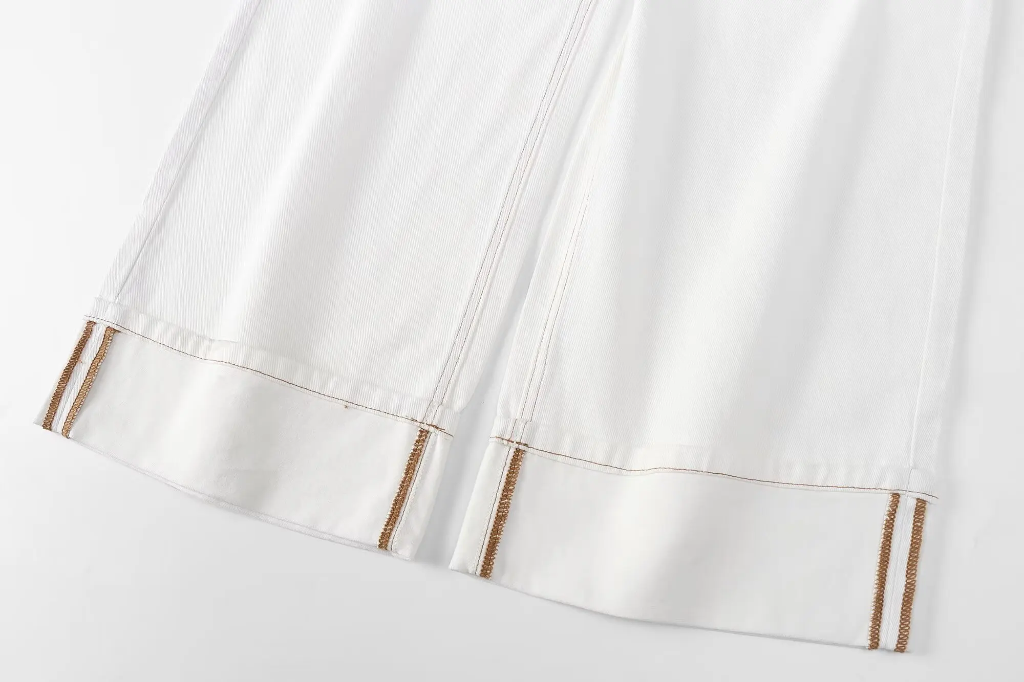 Женские винтажные джинсы Maxdutti свободные белые с высокой талией и широкими