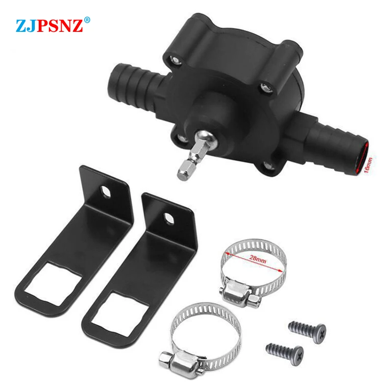 Портативный электрический буровой насос, самовсасывающие перекачивающие насосы, масляный водяной насос с круглым хвостовиком, сверхмощный самовсасывающий ручной универсальный