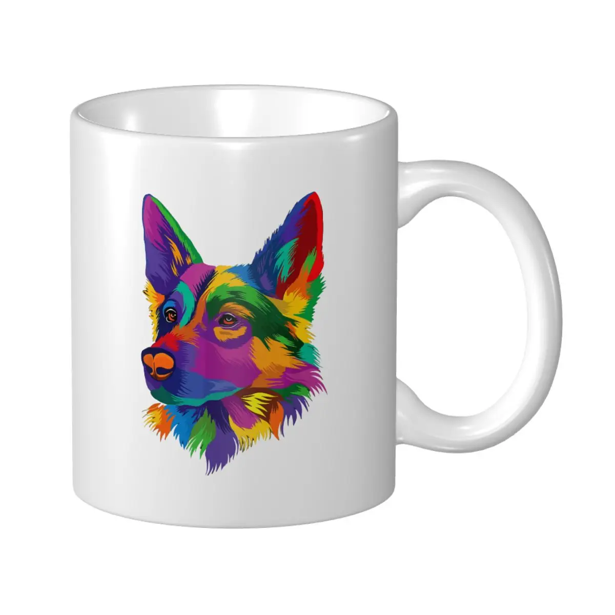 

Mark Cup Mug Colorful German Shepherd Dog Pop Gifts For Lover Dogs Coffee Mugs Tea Milk Water Cup Travel Mugs For Office Home