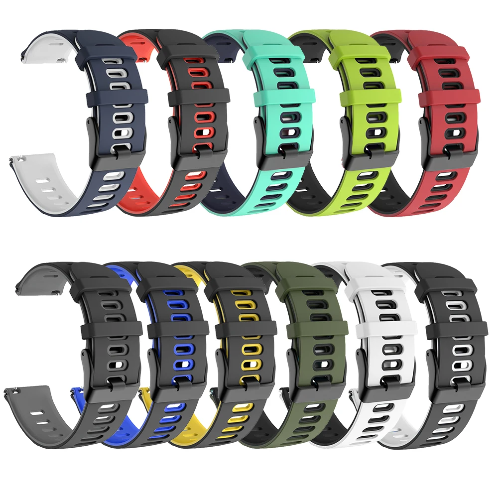 Ремешок силиконовый для Samsung Galaxy watch 6/5/4/6 Classic/5 pro/4/Active 2 браслет Huawei GT 4-2-2e-3-3pro 20 22 мм