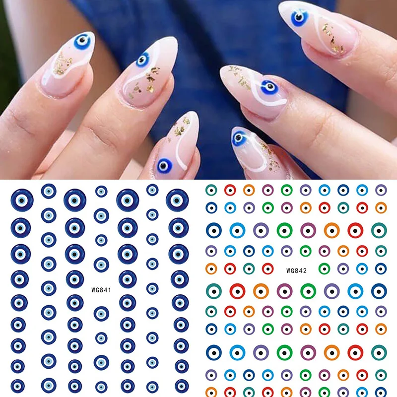 

2022 Nail Art Trends Color Graffiti Small Fresh Cute Small Circles Small Dots Diy Sticky Nail Stickers