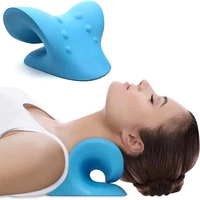 neck shoulder stretcher relaxer cervical chiropractic traction device pu massage pillow for pain relief cervical spine alignment