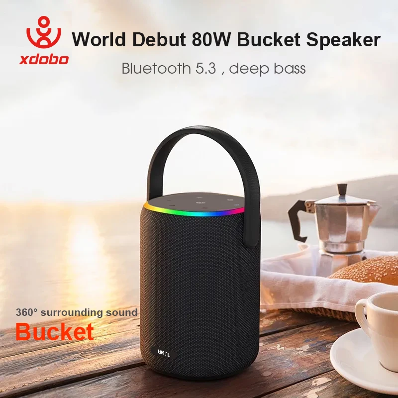 Фото Xdobo BMTL 60W Мощная беспроводная колонка-сабвуфер, портативная, водонепроницаемая, музыкальный бумбокс, BT-колонка. №3