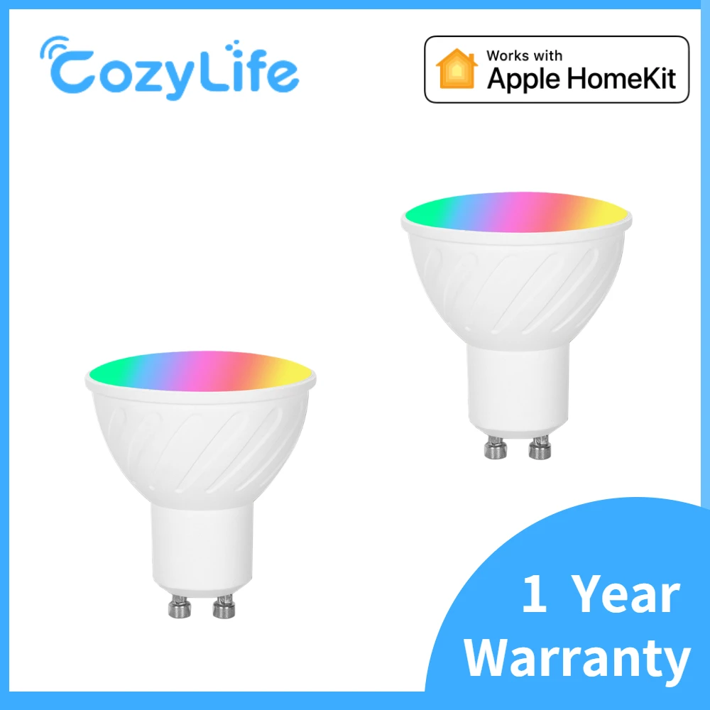 

CozyLife Smart Spotlight 5W GU10 WiFi Dimmable Lamp Anti-dazzle Light Bulbs 110V 220V Support Apple HomeKit For Home Living Room