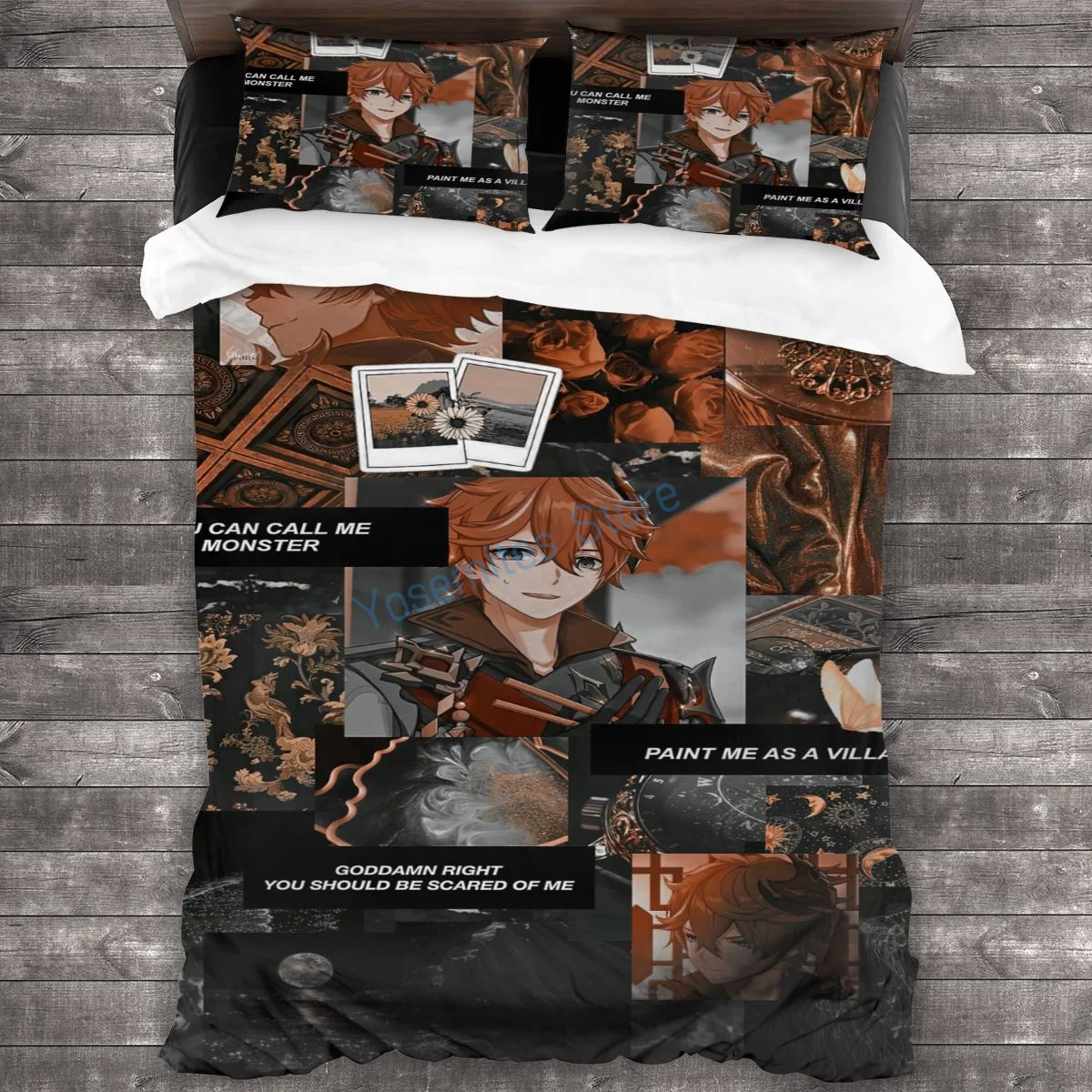 

Albedo-Genshin Bedding set duvet cover pillow case animation/animal/singer all available home bedding quilt