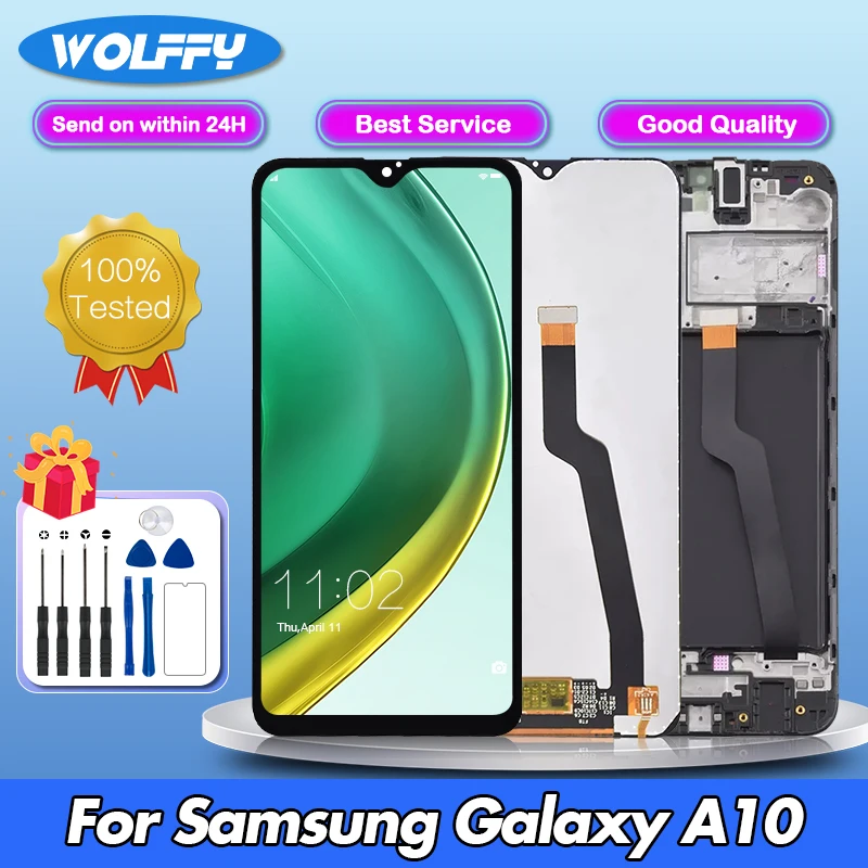 ЖК-дисплей 6,2 дюйма для Samsung Galaxy A10 дисплей A105 A105F A105F A105G A105FN сенсорный экран дигитайзер в сборе сменная панель
