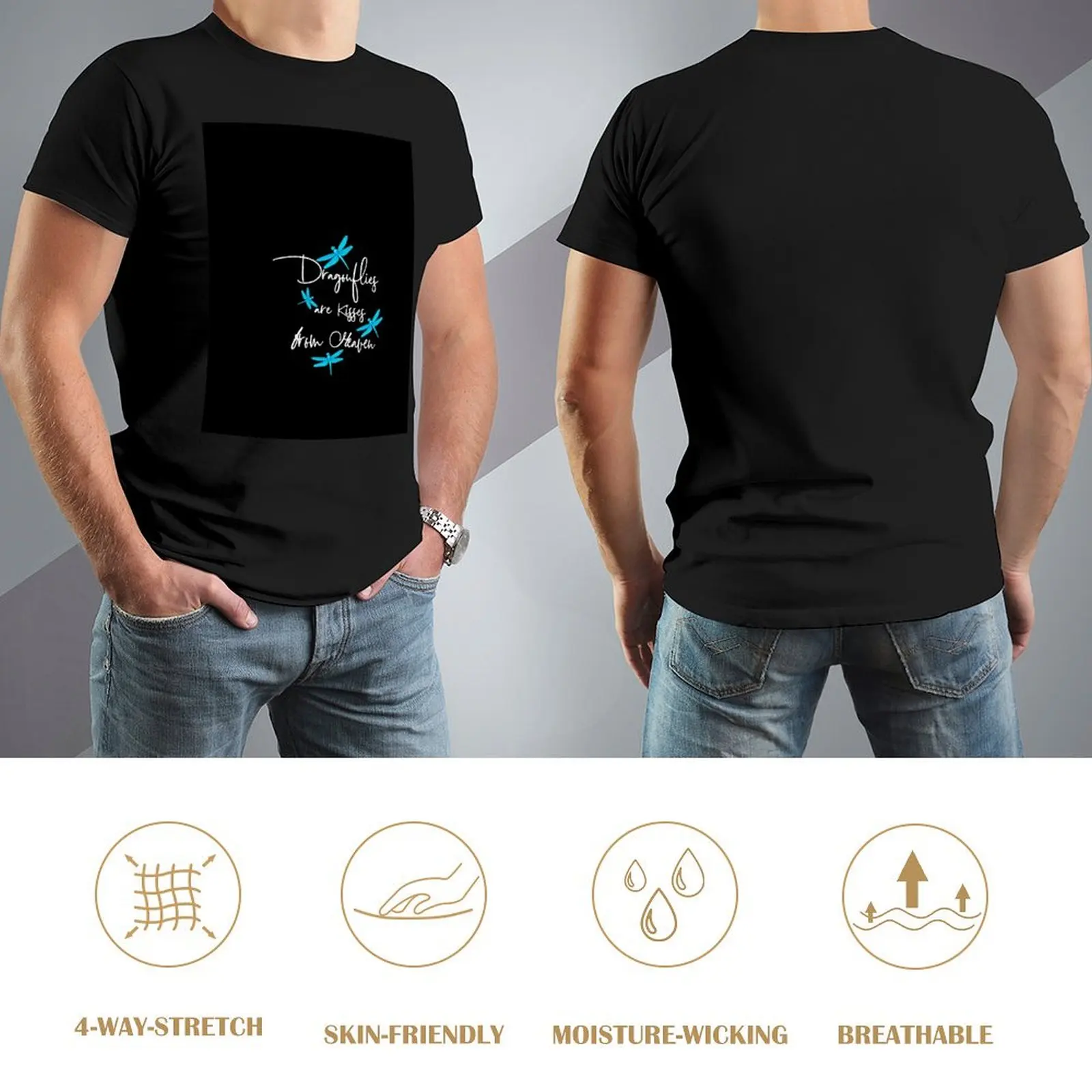 Подарок со стрекозой для женщин футболка любителей духовной веры летний топ