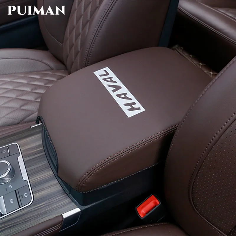 

PU Leather Car Styling Interior Armrest box Anti-dirty Pad Cover Sticker Accessories For Great Wall Haval Hover H9 2015-2022