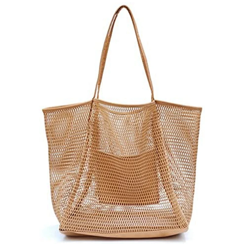 

Mesh Beach Tote Women's Fashion Shoulder High Capacity Handbag Color