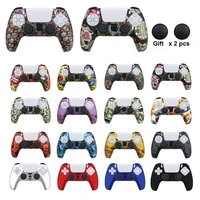 soft silicone cover for ps5 accessories rubber case for playstation 5 joysticks for ps5 controller protective skin thumb grips