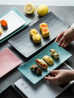 rectangular square ceramic sushi plate home western food plate baking tray fruit cake dessert snack japanese cuisine dinnerware