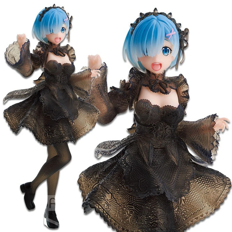 

In-stock Original Anime Rem Figure Gothic Re:Life In A Different World From Zero Figure Model Darts Toy Doll 24CM PVC