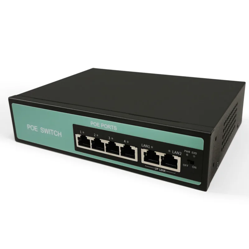 100M PoE Switch TLG-POE204D Surveillance Camera Switch 4+2 Port