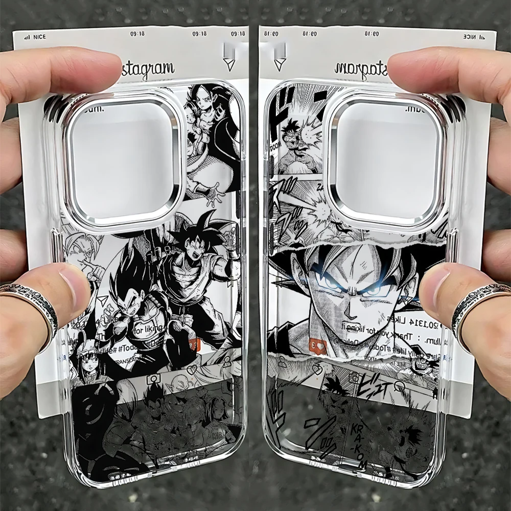 Фото Чехол для телефона с изображением аниме-персонажа Сайяна Гоку из Dragon Ball для Huawei Honor Magic X9d X8c 200 90 X7a X8a X8b X6a Lite 5G, прозрачный чехол №1