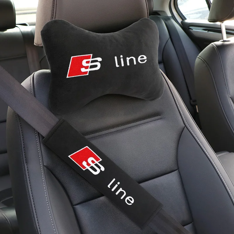 Автомобильное сиденье подставка для шеи подушка подголовника Audi sline A4 B7 B8 B9 A3 8P 8V 8L