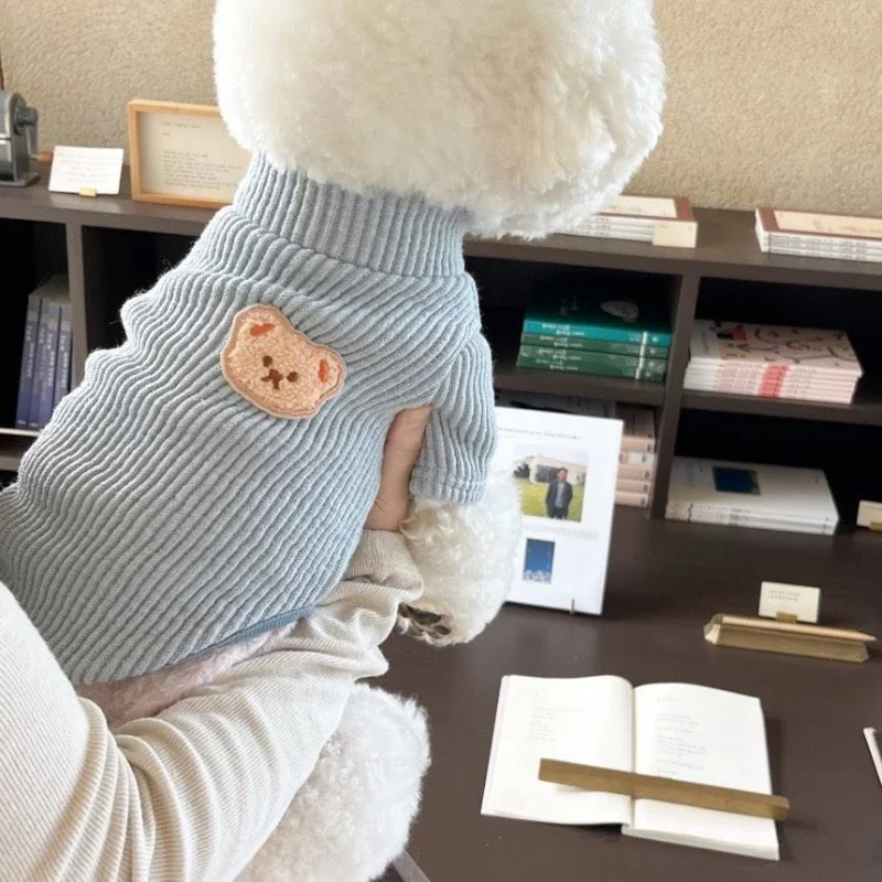 

Толстовка с изображением медведя, одежда для собак, утепленная модная одежда, очень маленькие симпатичные собаки чихуахуа, теплый принт, ос...