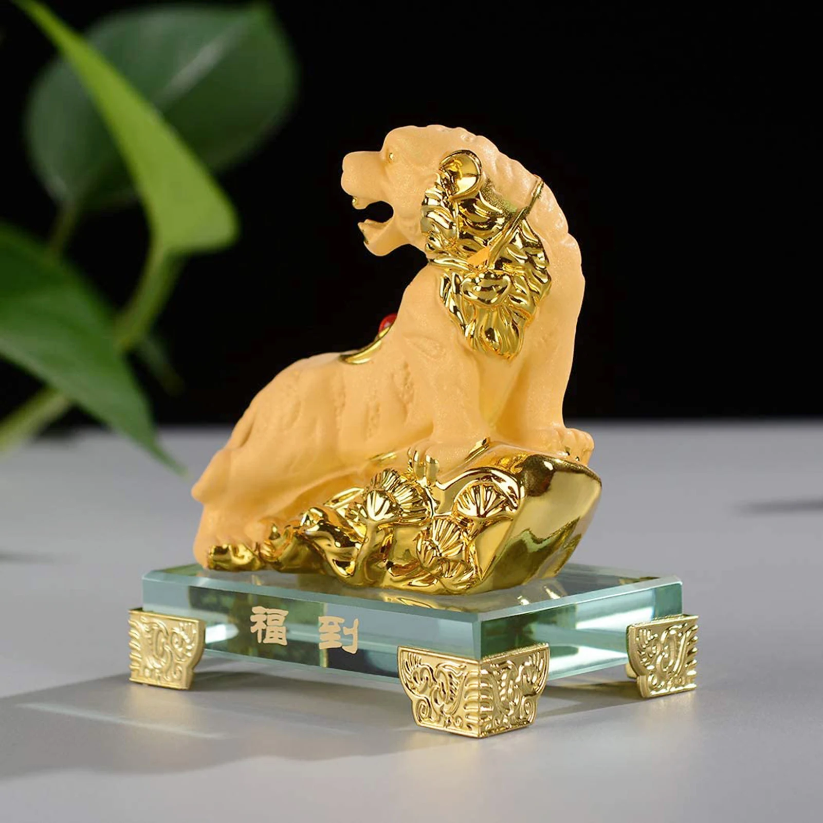 

Tiger 3D Brass Casting Statue Mini Animal Metal Figurine Home Decor Desktop Crafts Sculpture Landscaping Decoration Gifts