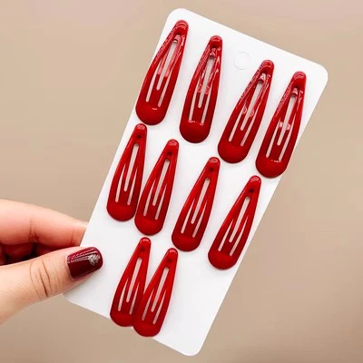 Заколки для волос Y2K Lucky красные