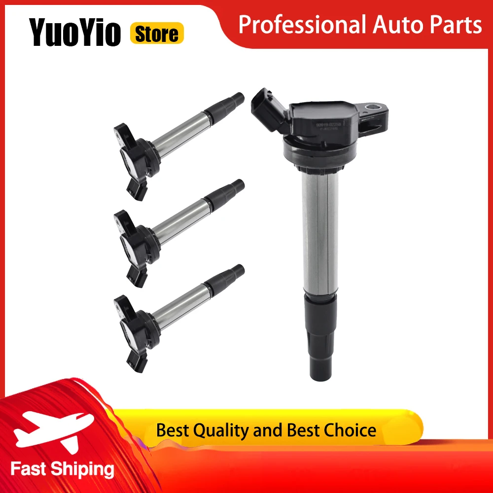 Зажигание катушки YuoYio 4шт 90919-02258 90919-02252 для Toyota Corolla Matrix Prius Scion IM XD Lexus CT200H Pontiac Vibe L4 1.8L вкл.