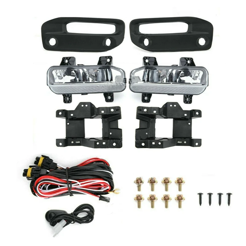 

For 2019-2021 Ram 2500 3500 LED Front Bumper Fog Light Bracket Wires Switch Lamp