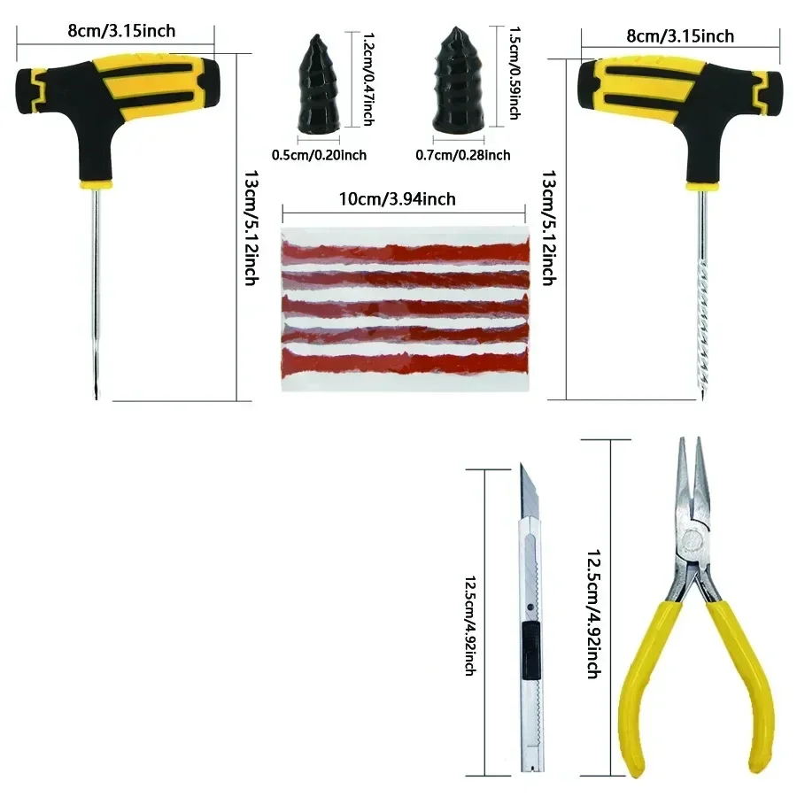 Комплект для ремонта шин автомобиля и мотоцикла инструменты проколов аварийный